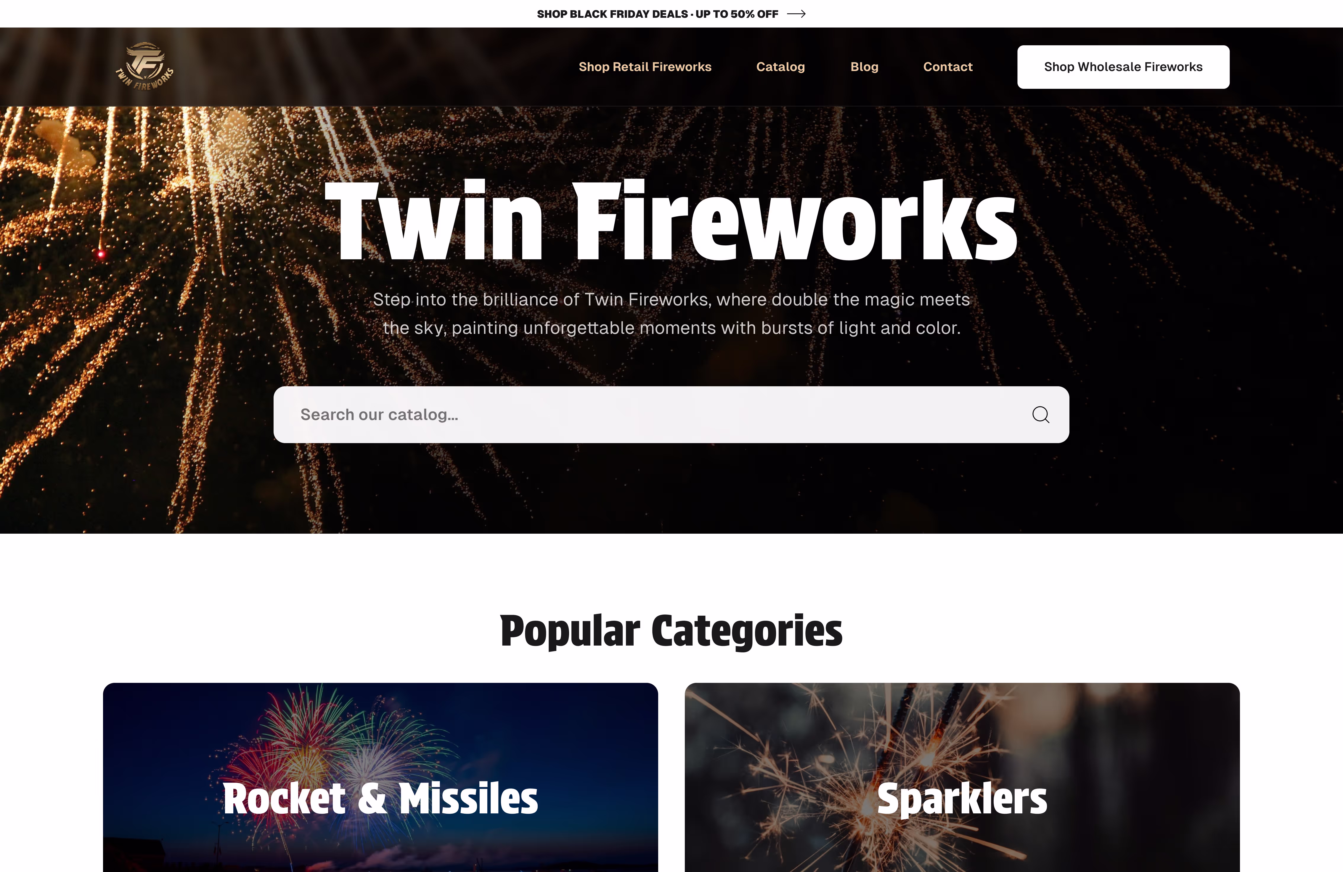 Twin fireworks project showcase